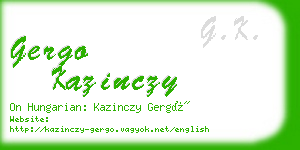 gergo kazinczy business card